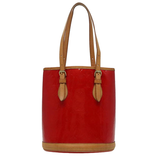 Louis Vuitton Bucket Red Patent Leather Tote Bag