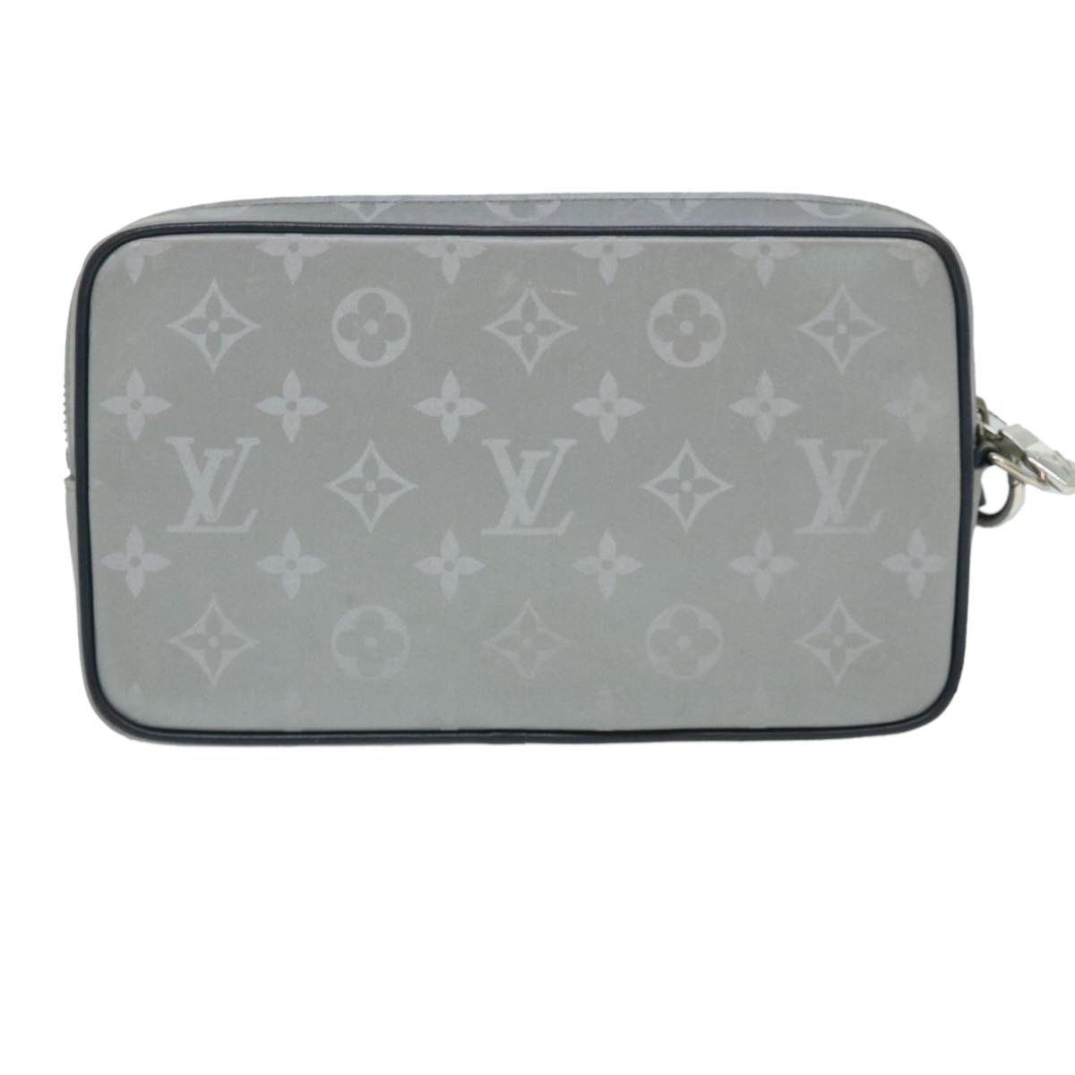 Louis Vuitton Alpha Silver Leather Clutch Bag ()