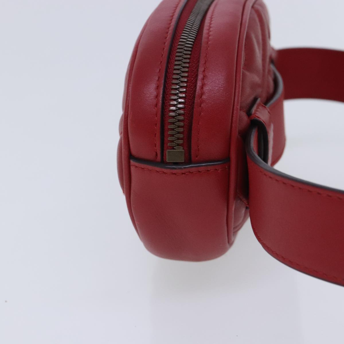 Gucci Gg Marmont Red Leather Shoulder Bag