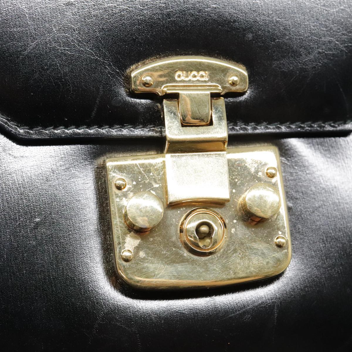 Gucci Lady Lock Black Leather Handbag