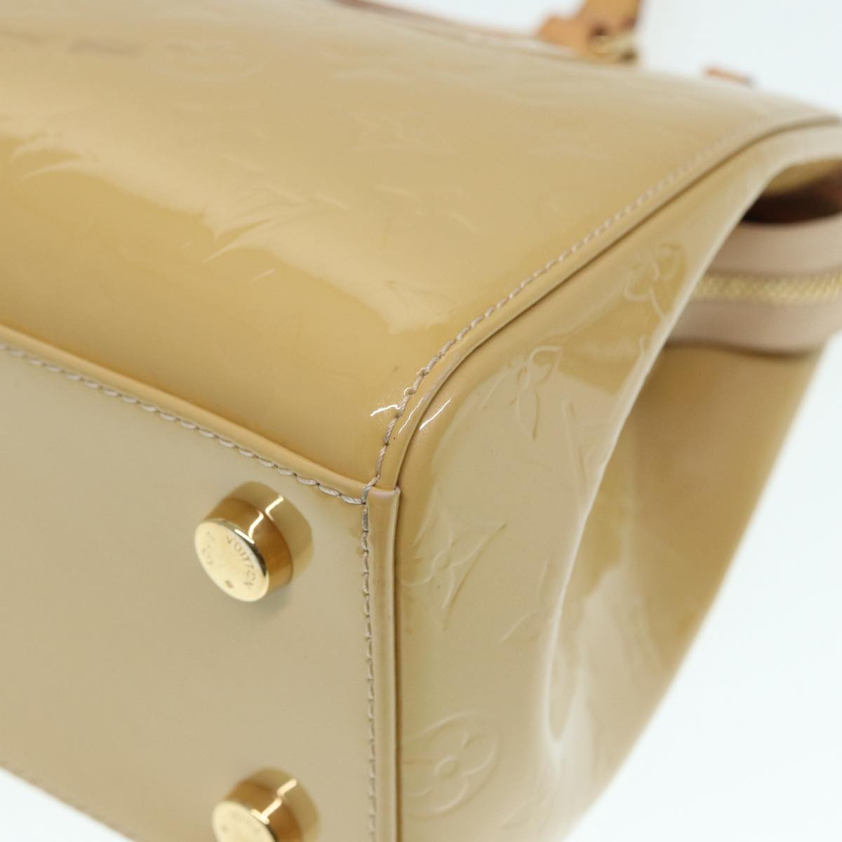 Louis Vuitton Blair Beige Patent Leather Handbag