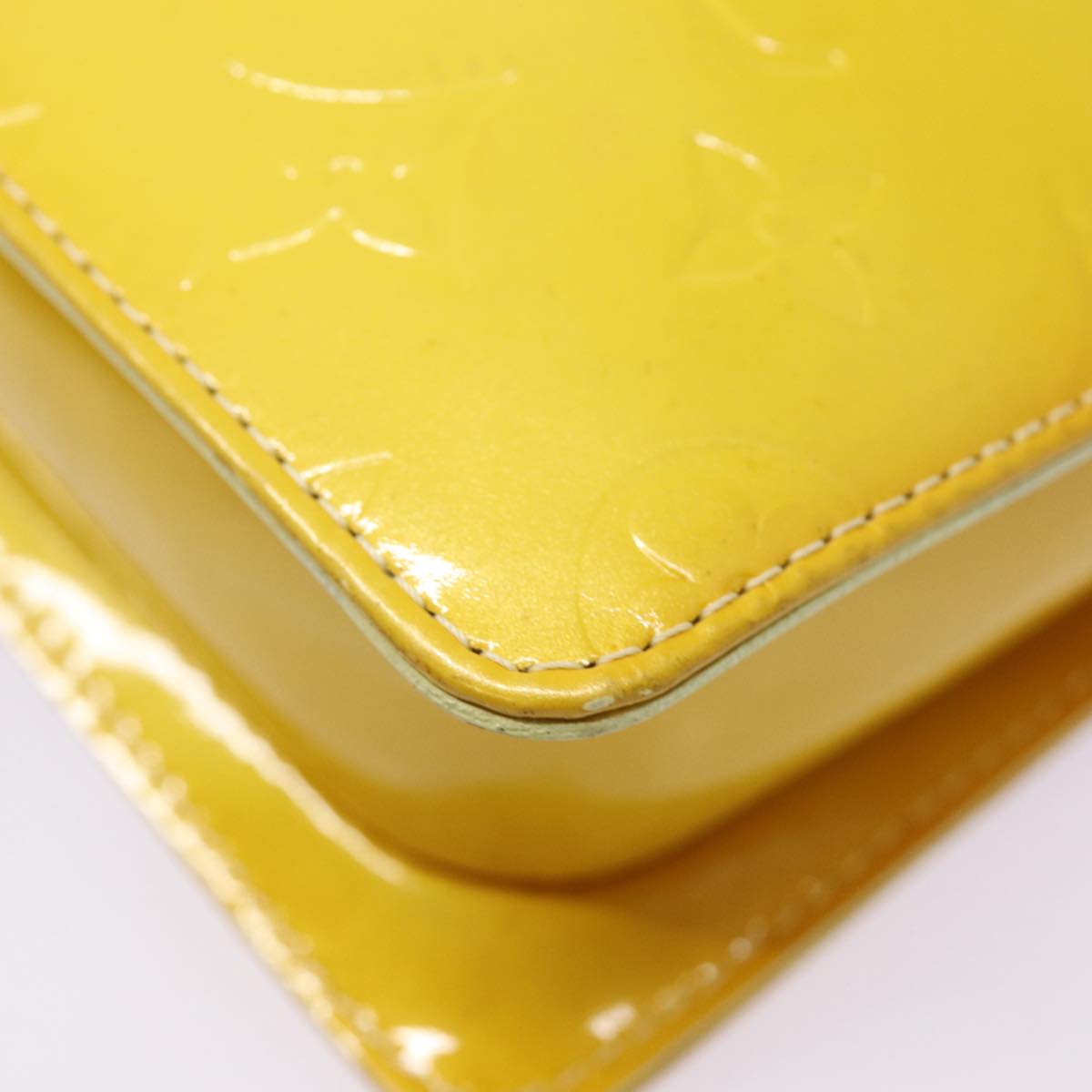 Louis Vuitton Mott Yellow Patent Leather Shoulder Bag