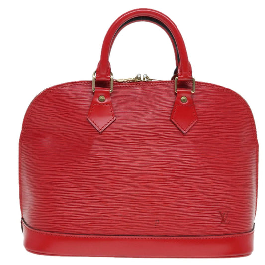 Louis Vuitton Alma Red Leather Handbag
