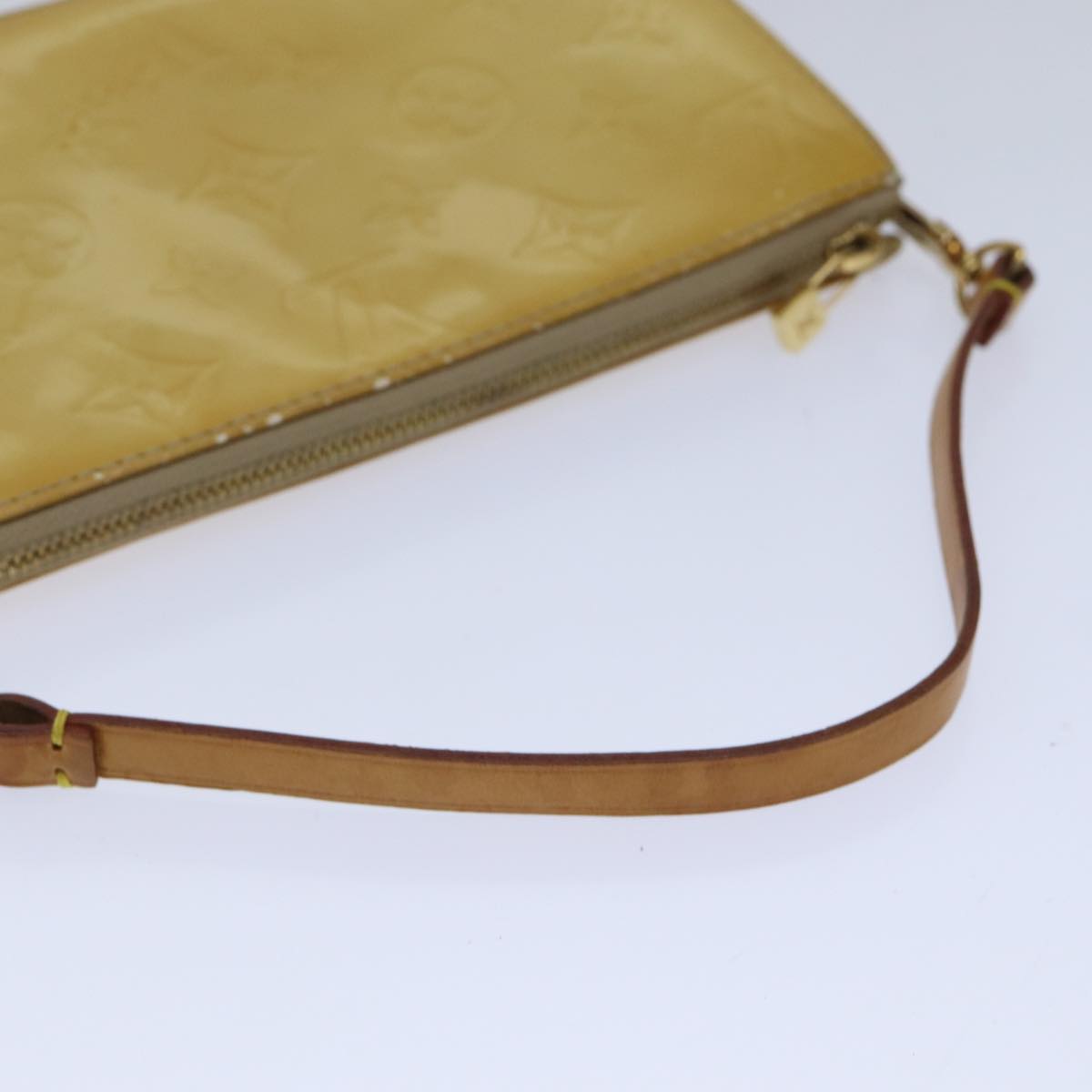 Louis Vuitton Lexington Yellow Patent Leather Clutch Bag