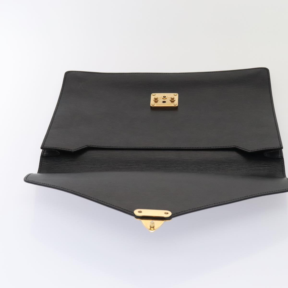 Louis Vuitton Senateur Black Leather Clutch Bag