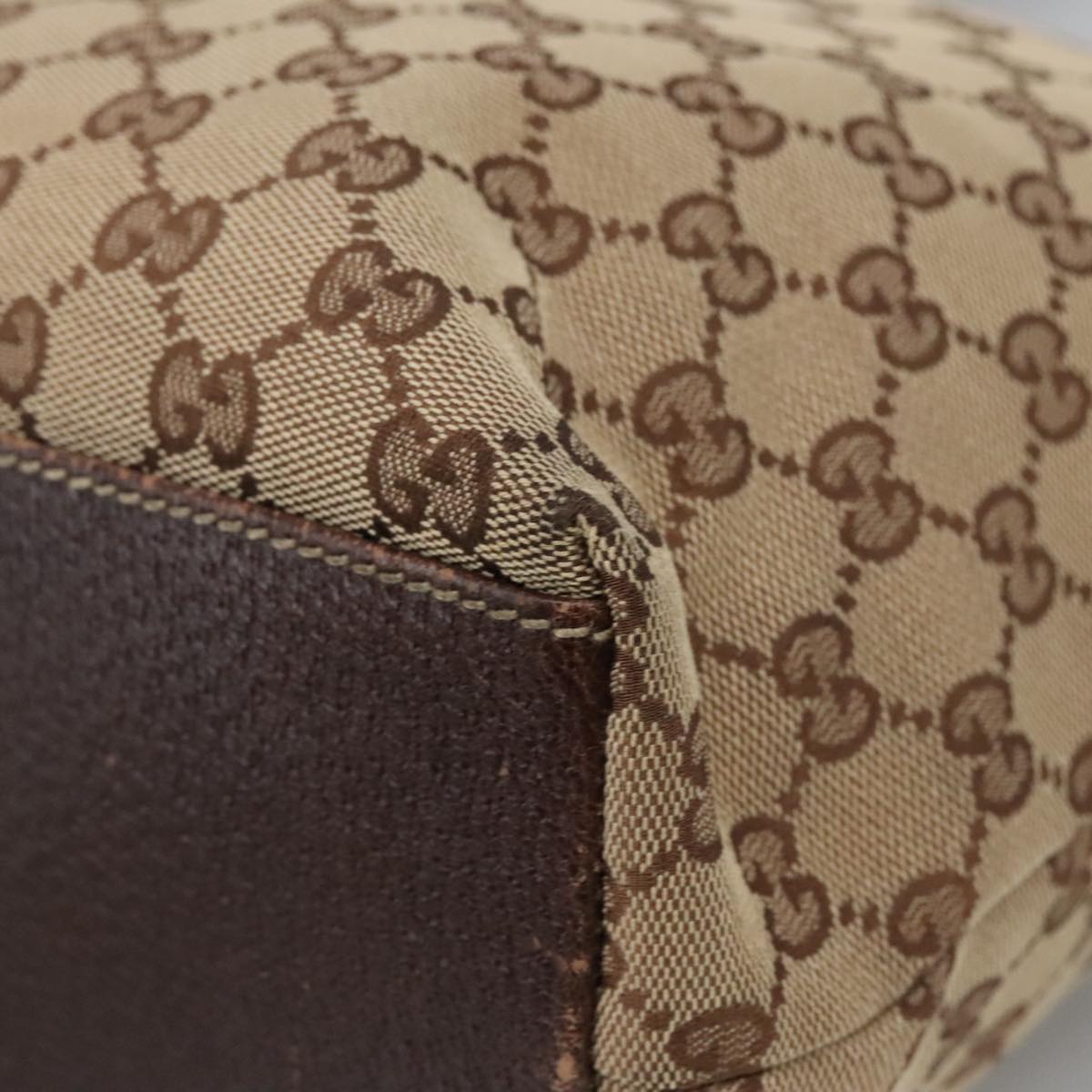 Gucci Brown Canvas Tote Bag