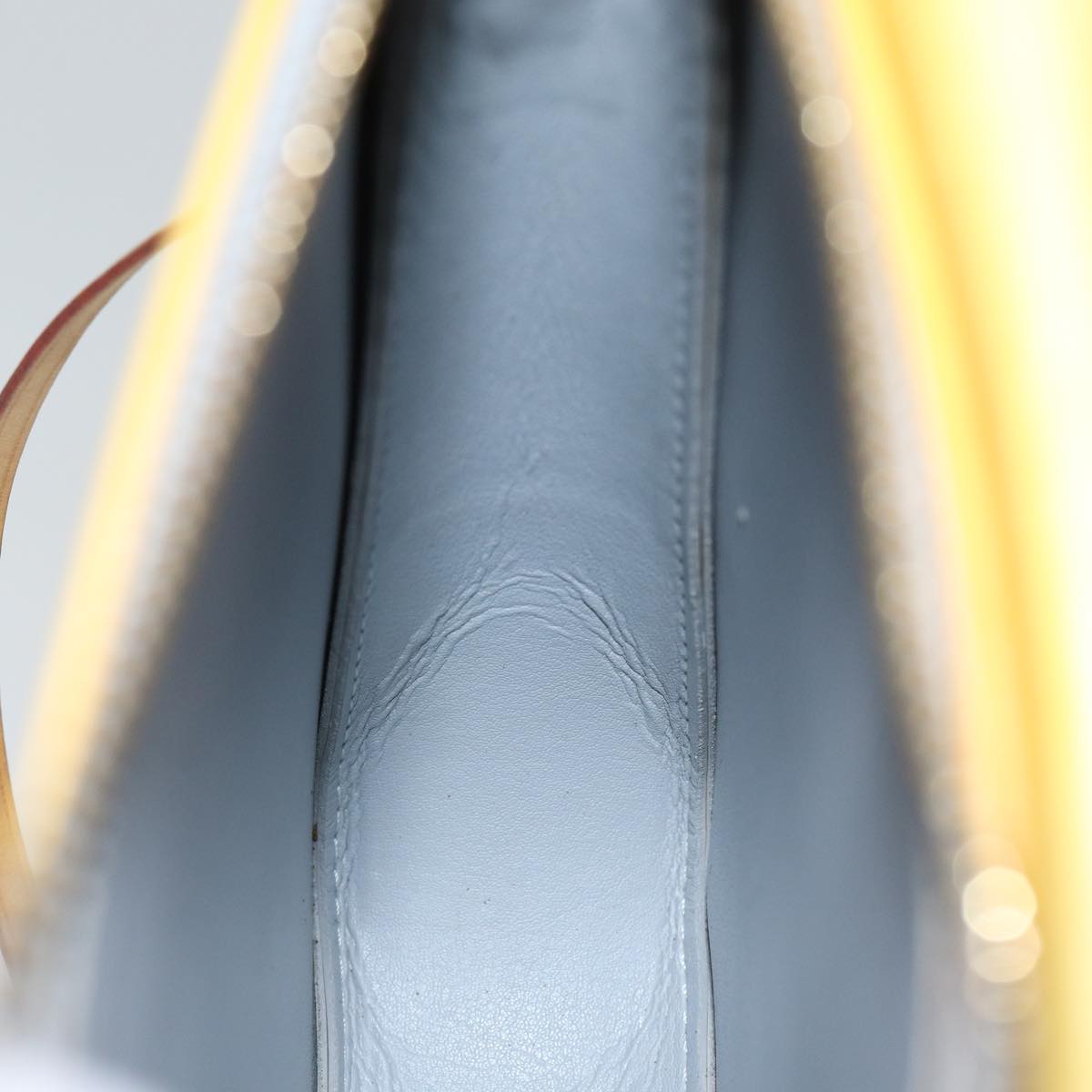 Louis Vuitton Mott Yellow Patent Leather Clutch Bag