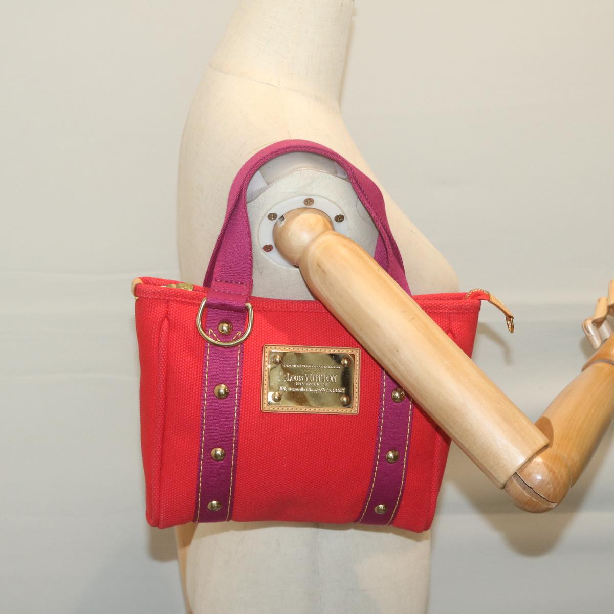 Louis Vuitton Cabas Red Canvas Tote Bag