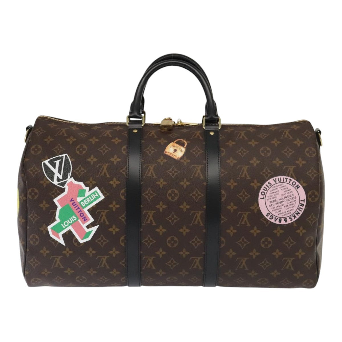 Louis Vuitton Keepall Bandouliere 50 Brown Canvas Shoulder Bag