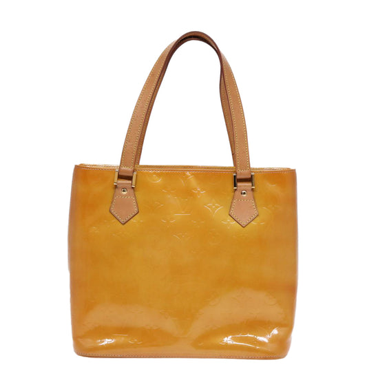 Louis Vuitton Houston Beige Patent Leather Handbag