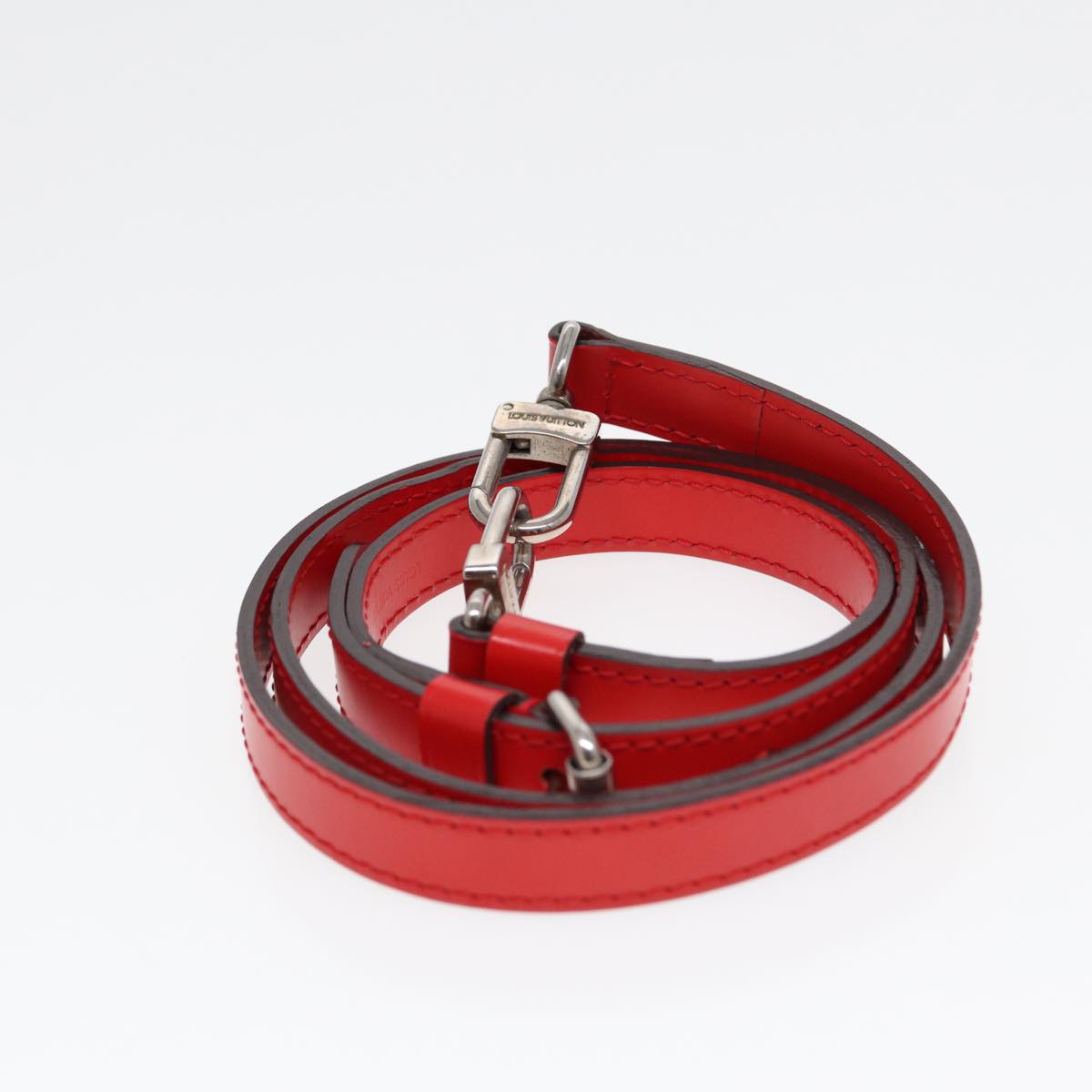 Louis Vuitton Shoulder Strap Red Leather Bag Jewelry