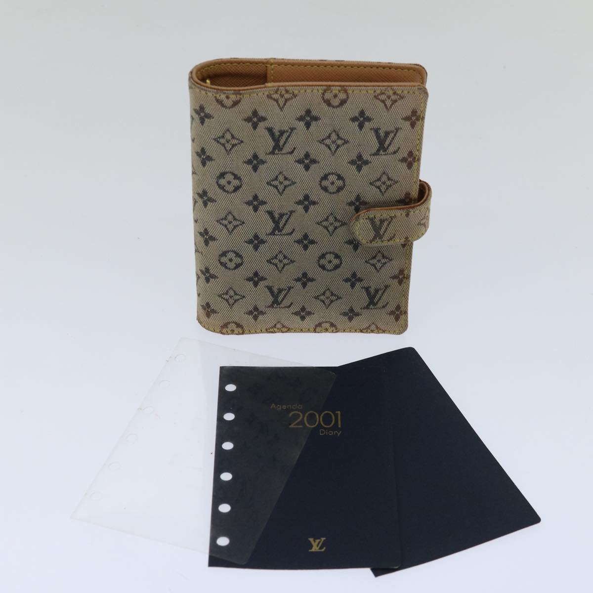 Louis Vuitton Agenda Pm Blue Canvas Wallet