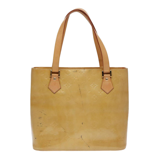 Louis Vuitton Houston Beige Patent Leather Handbag