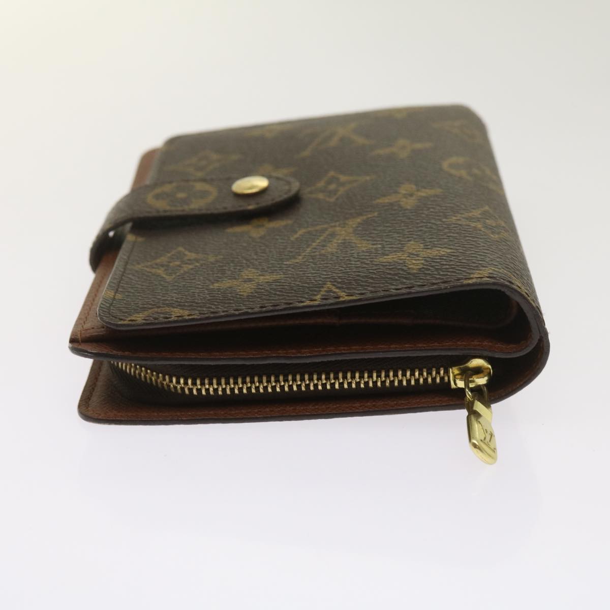 Louis Vuitton Porte Papier Zip Brown Canvas Wallet