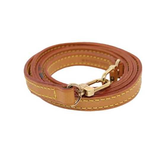 Louis Vuitton Shoulder Strap Beige Leather Bag Jewelry ()
