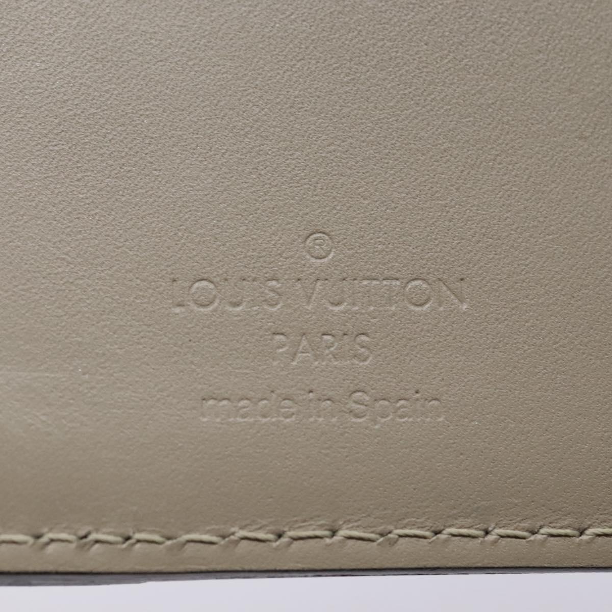 Louis Vuitton Agenda Cover Grey Leather Wallet