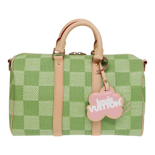 Louis Vuitton Speedy Bandoulière 35 Green Canvas Handbag