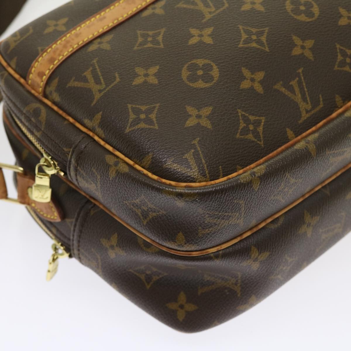 Louis Vuitton Reporter Brown Canvas Shoulder Bag