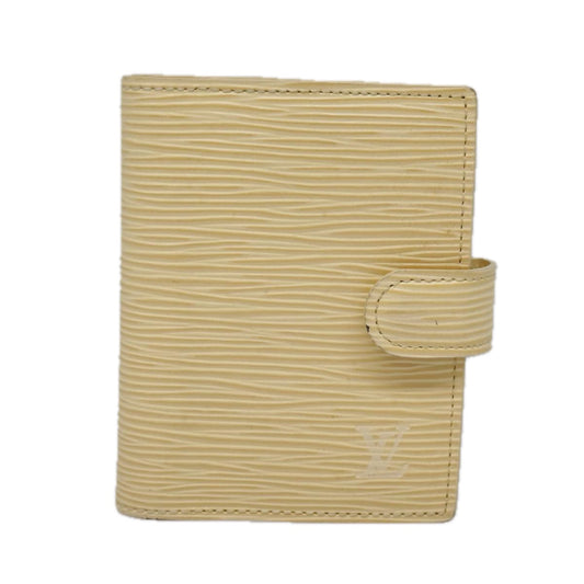 Louis Vuitton Agenda Cover Beige Leather Wallet  ()