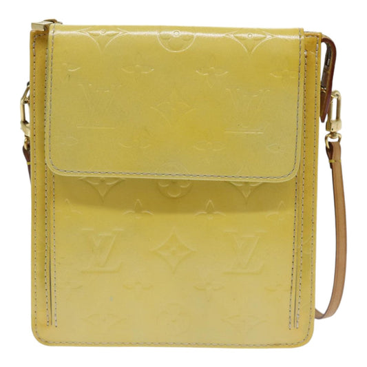Louis Vuitton Mott Yellow Patent Leather Clutch Bag