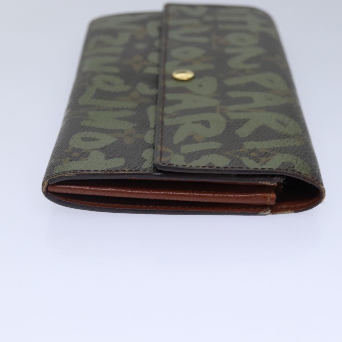Louis Vuitton Portefeuille Sarah Khaki Canvas Wallet
