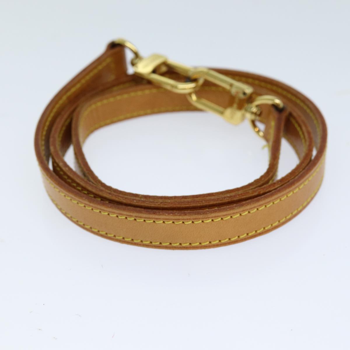 Louis Vuitton Shoulder Strap Beige Leather Bag Jewelry