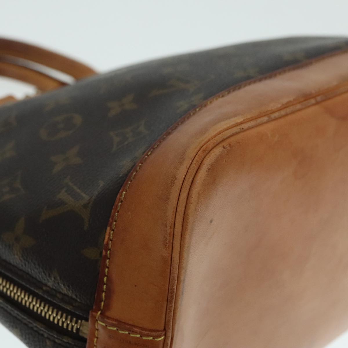 Louis Vuitton Alma Brown Canvas Handbag