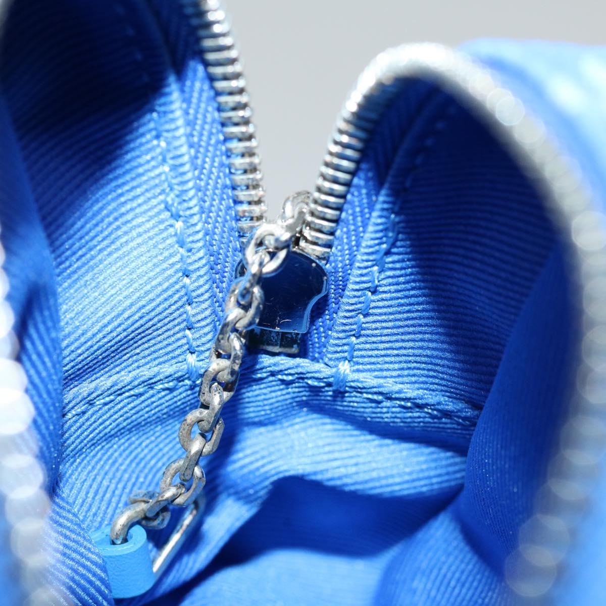 Louis Vuitton Blue Canvas Clutch Bag