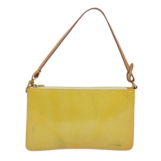 Louis Vuitton Lexington Yellow Patent Leather Clutch Bag