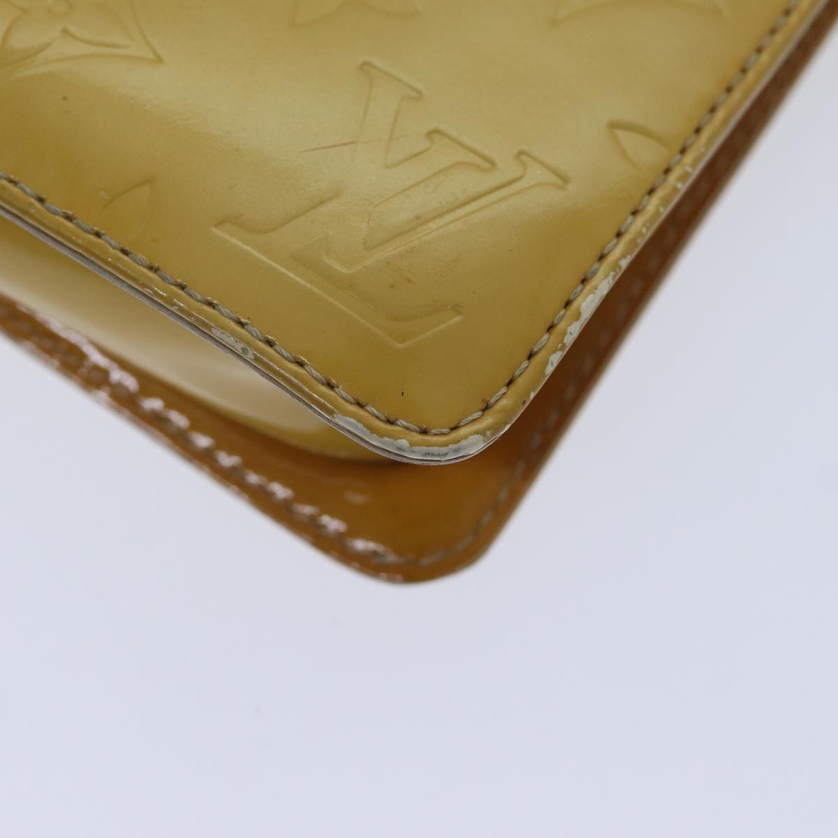 Louis Vuitton Lexington Yellow Patent Leather Clutch Bag
