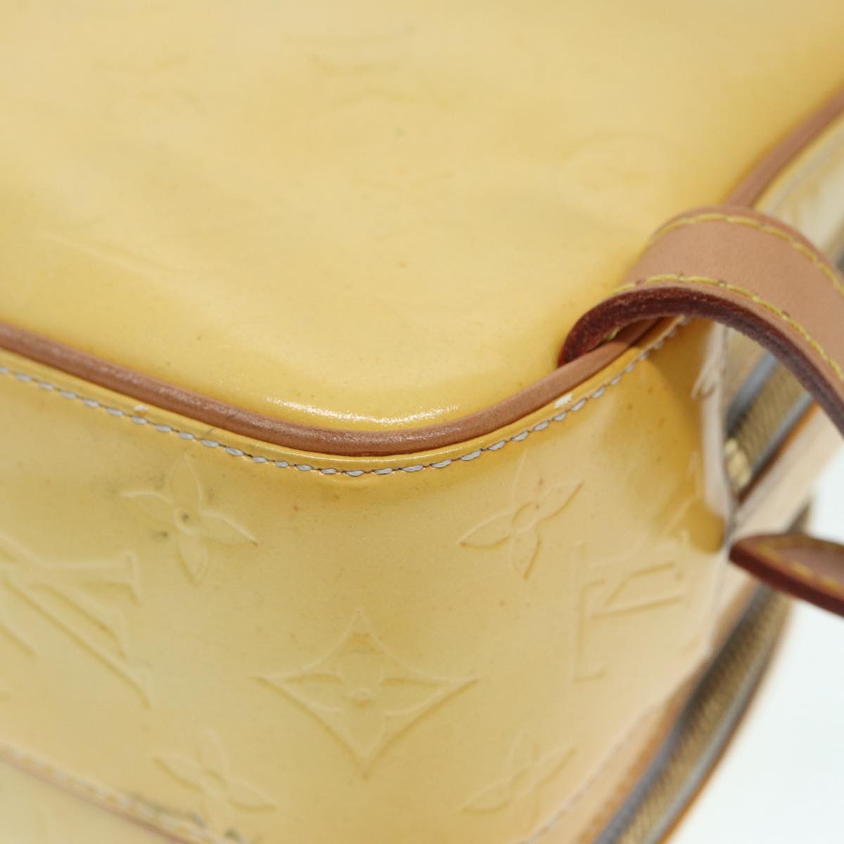 Louis Vuitton Marly Yellow Patent Leather Backpack Bag