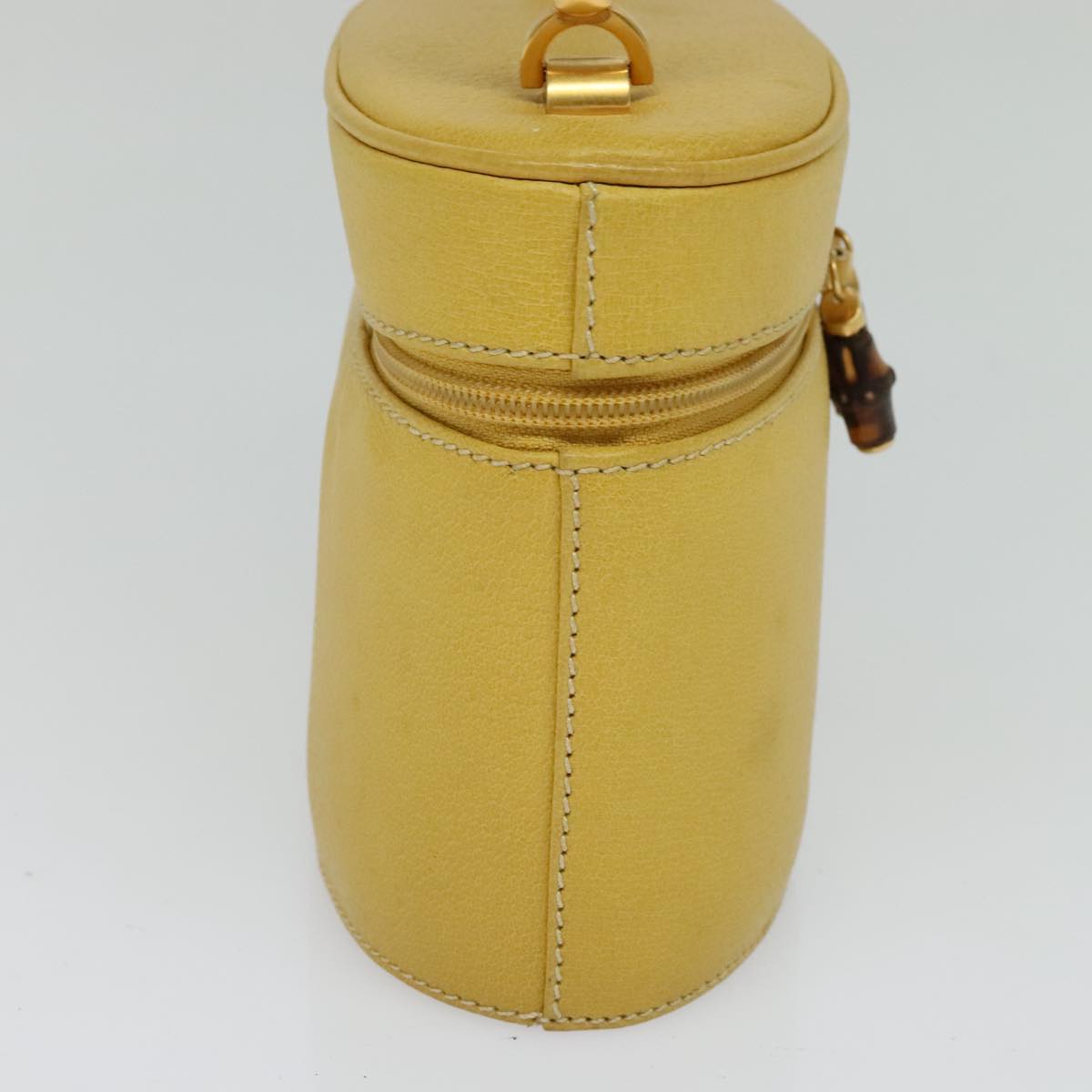 Gucci Bamboo Yellow Leather Clutch Bag