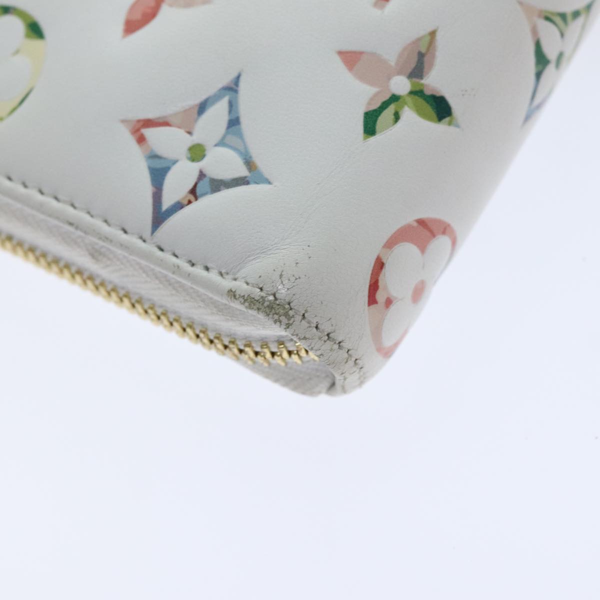 Louis Vuitton Zippy Wallet White Leather Wallet