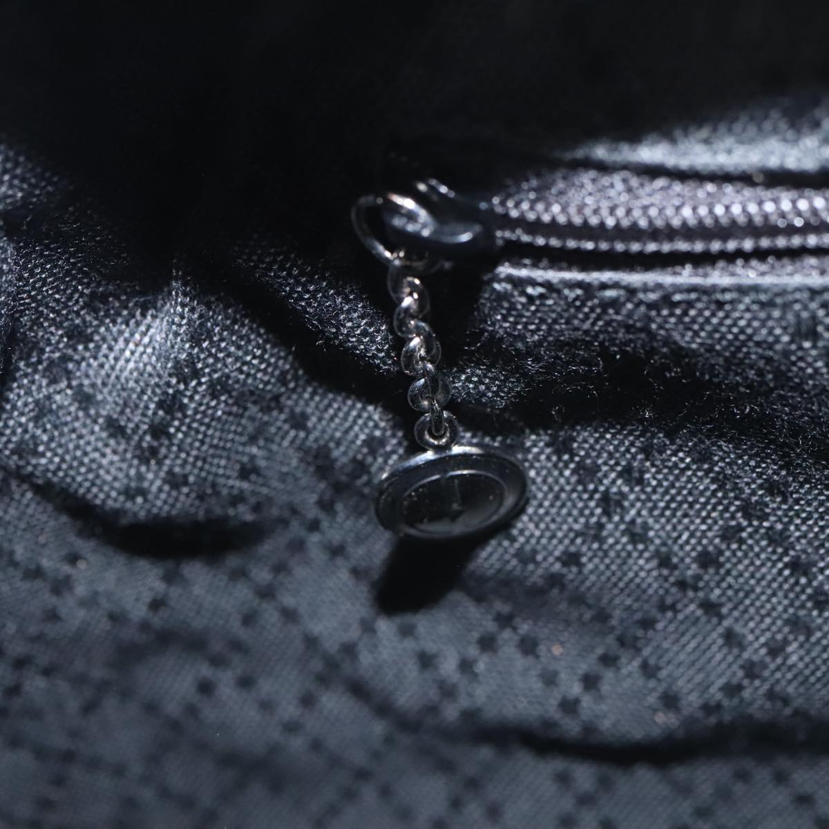 Gucci Bamboo Black Canvas Handbag