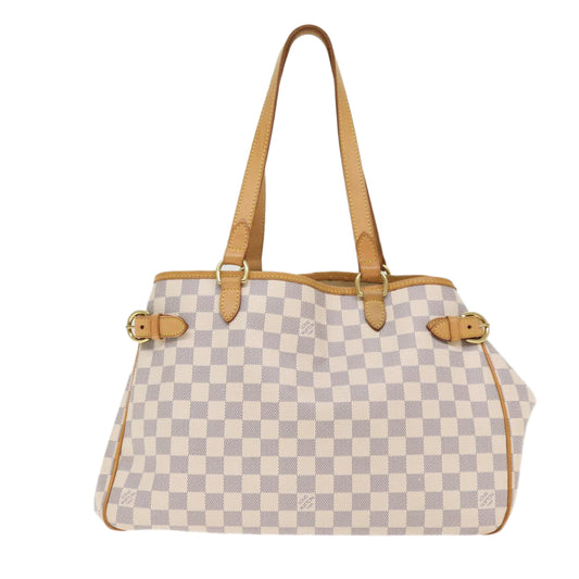 Louis Vuitton Batignolles Horizontal White Canvas Tote Bag