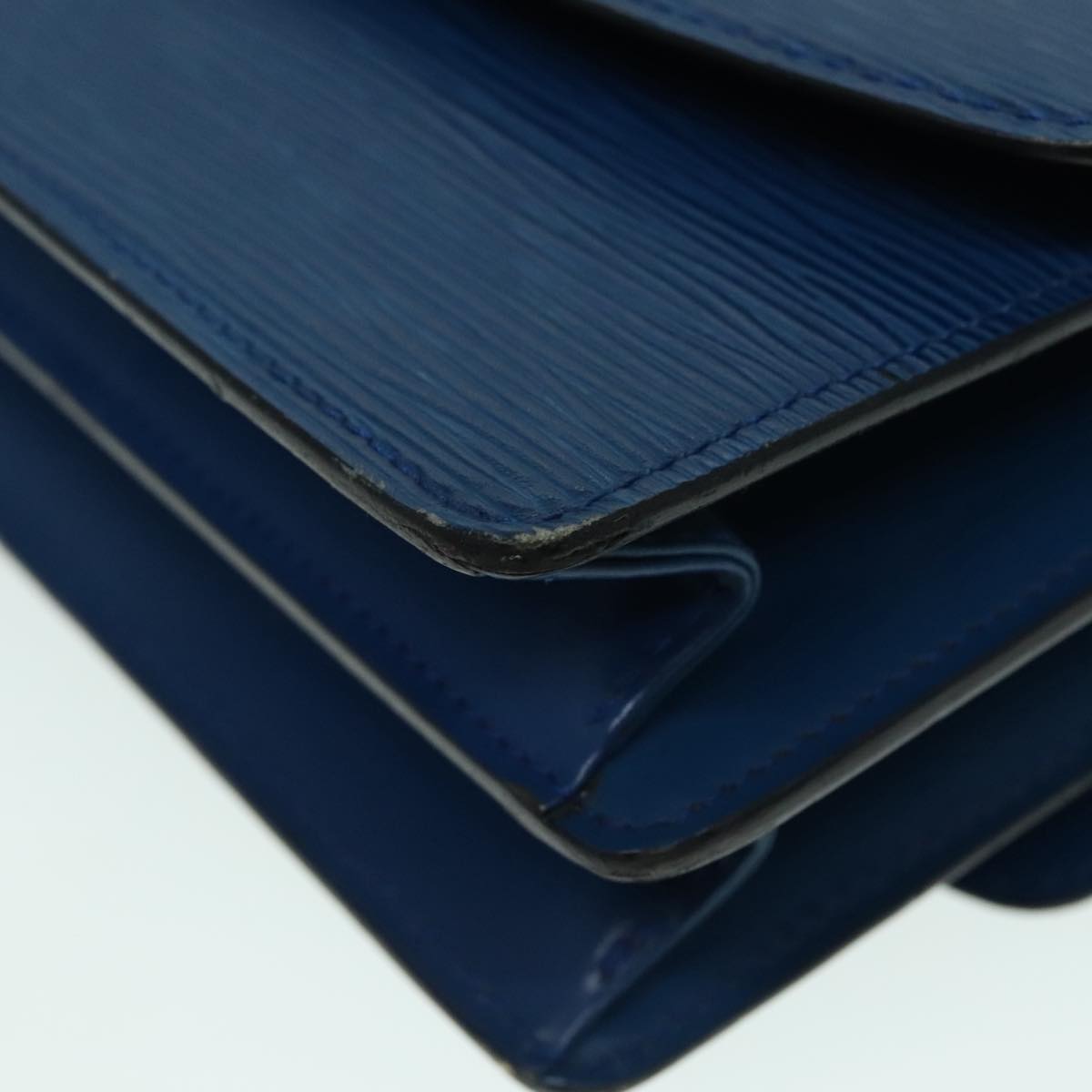 Louis Vuitton Grenelle Blue Leather Shoulder Bag
