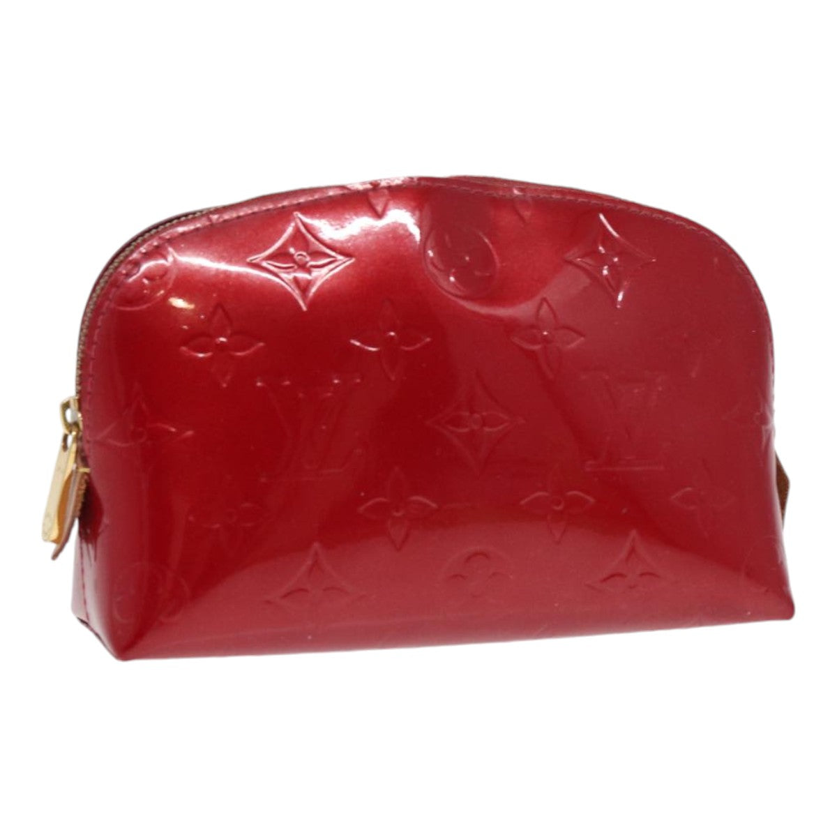 Louis Vuitton Cosmetic Pouch Red Patent Leather Clutch Bag