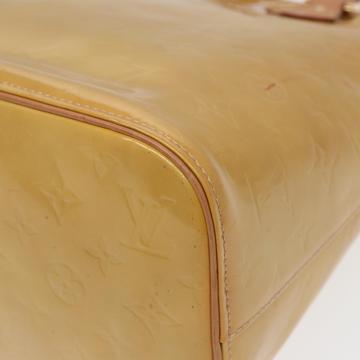 Louis Vuitton Houston Beige Patent Leather Handbag
