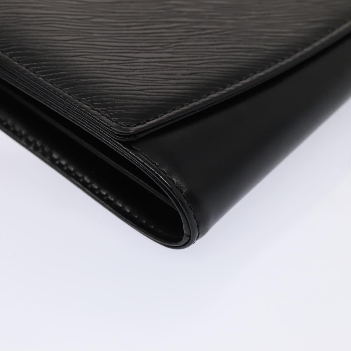 Louis Vuitton Aegean Black Leather Clutch Bag