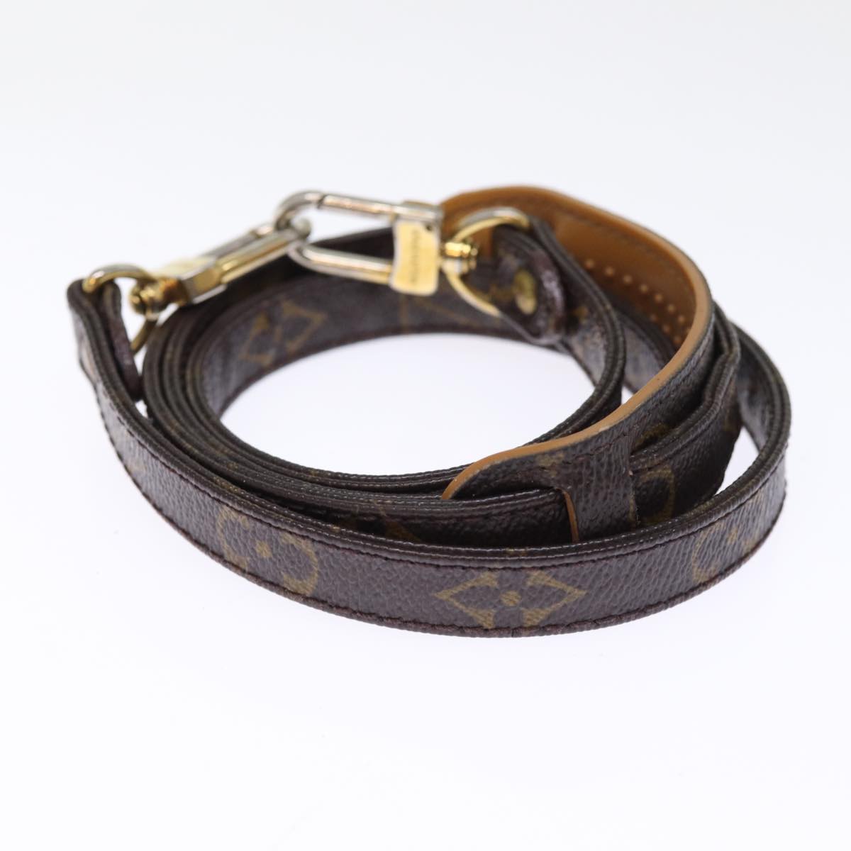 Louis Vuitton Shoulder Strap Brown Canvas Bag Jewelry