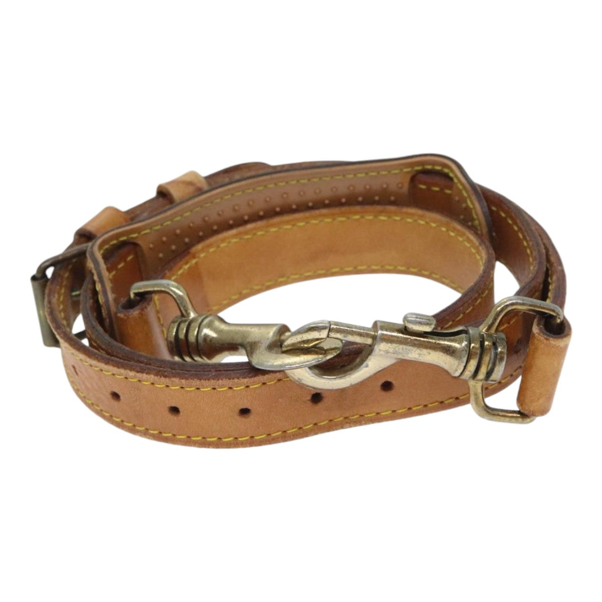Louis Vuitton Shoulder Strap Beige Leather Bag Jewelry