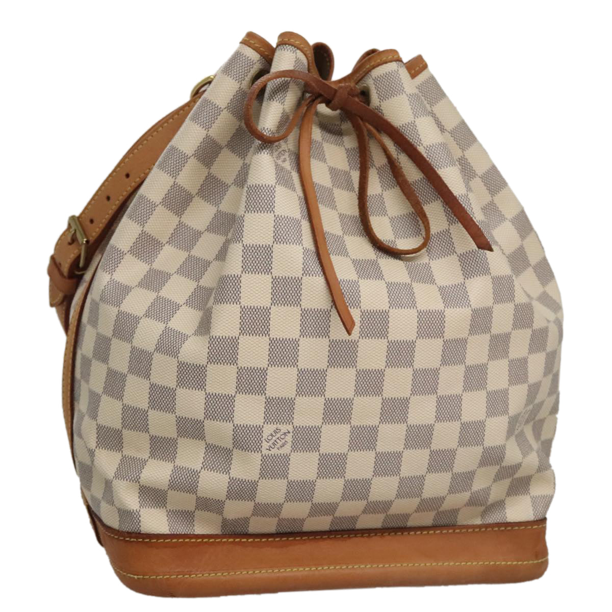 Louis Vuitton Noé White Canvas Shoulder Bag