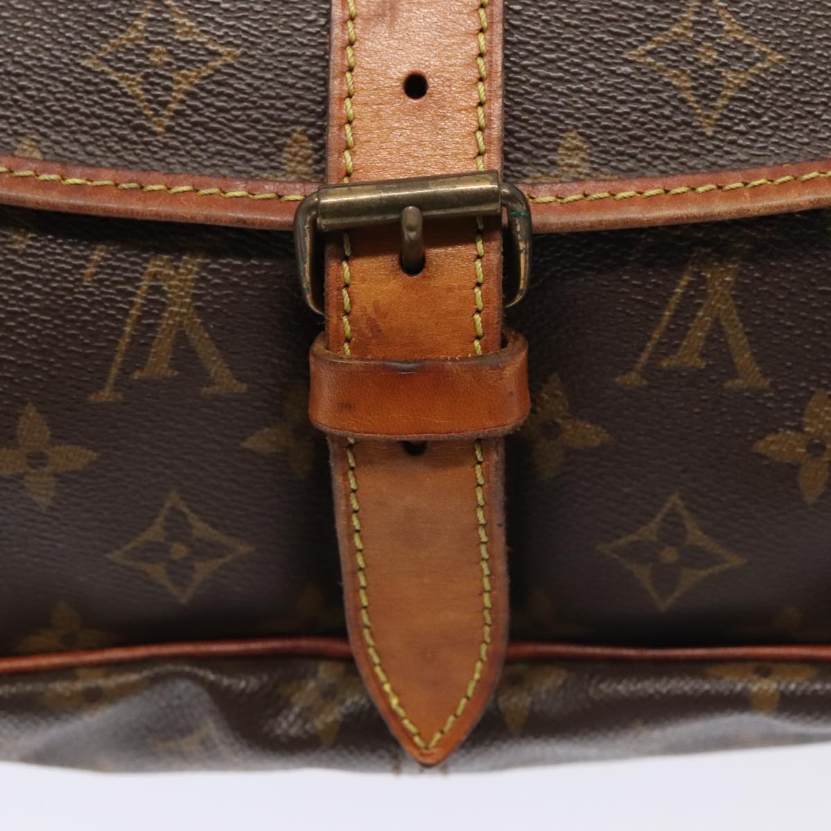 Louis Vuitton Saumur 35 Brown Canvas Shoulder Bag