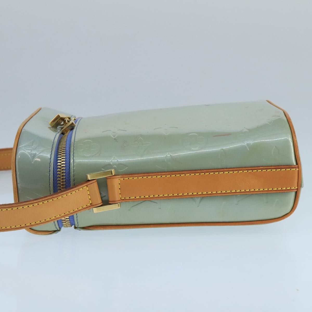 Louis Vuitton Sullivan Grey Patent Leather Shoulder Bag