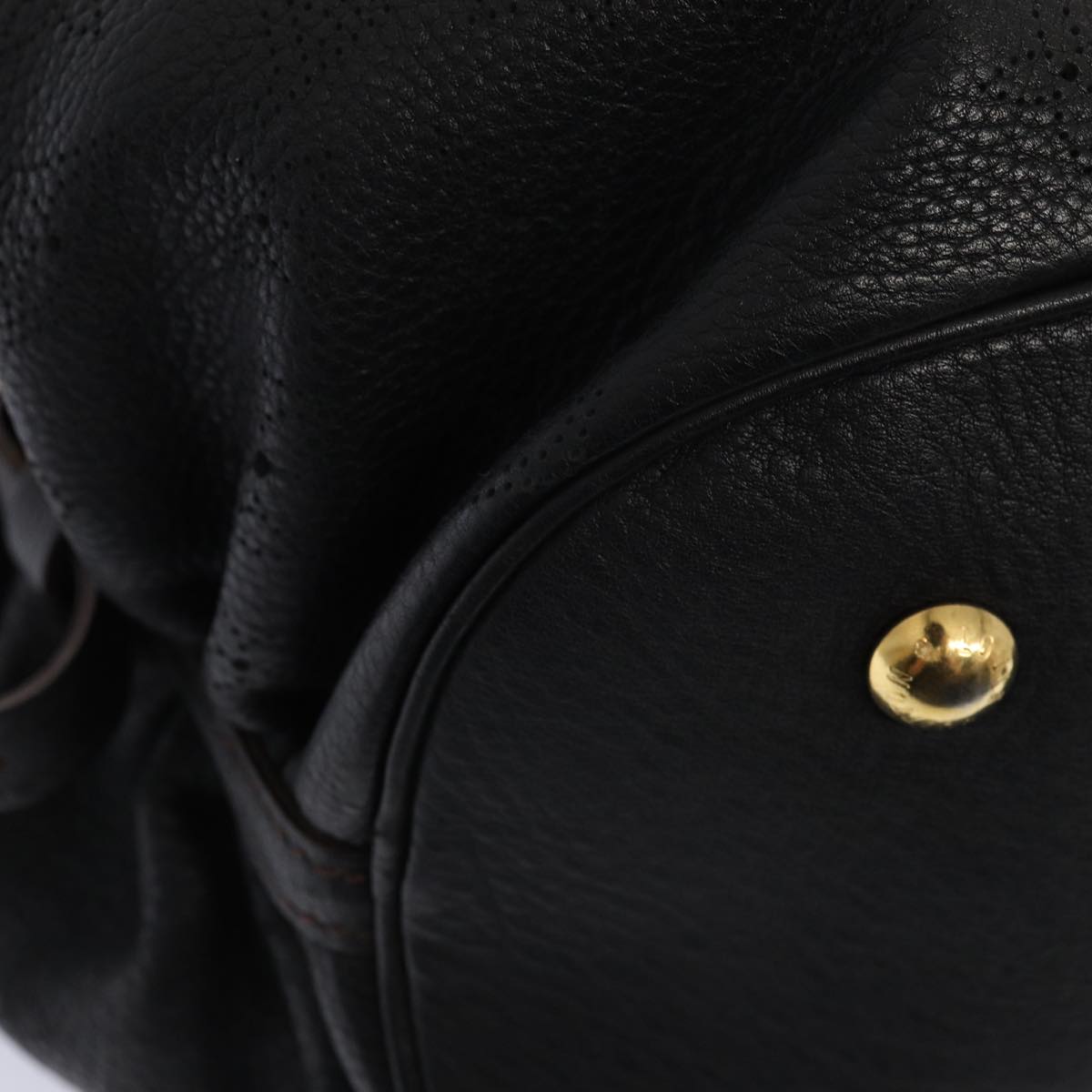 Louis Vuitton Xl Black Leather Handbag