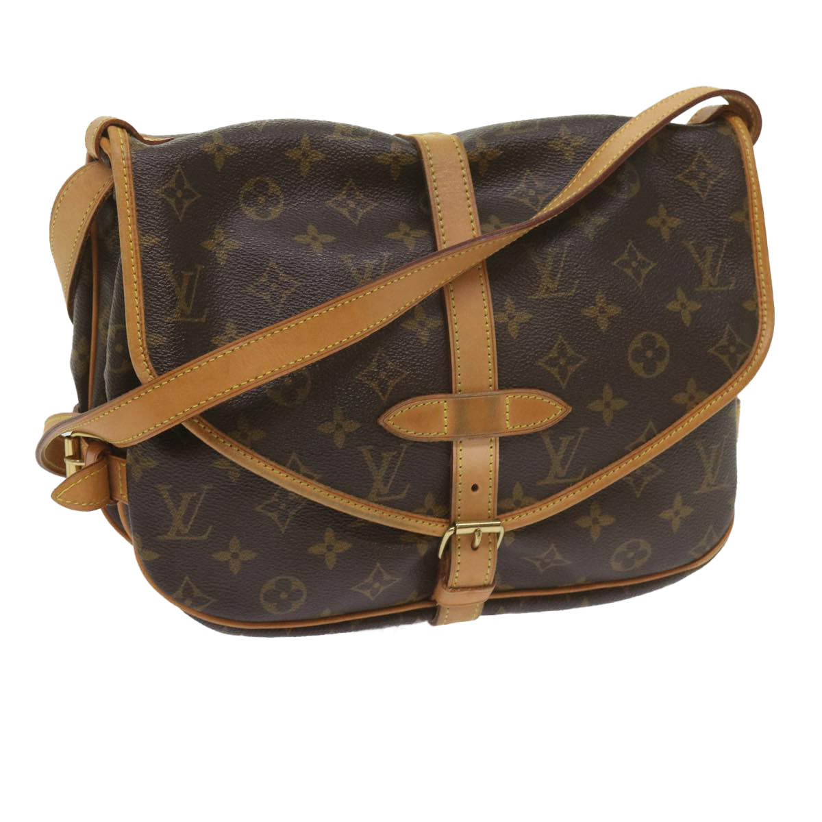 Louis Vuitton Saumur 30 Brown Canvas Shoulder Bag