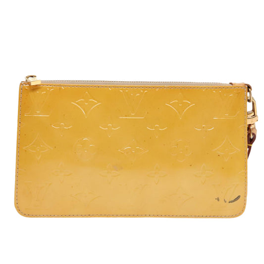 Louis Vuitton Lexington Beige Patent Leather Clutch Bag