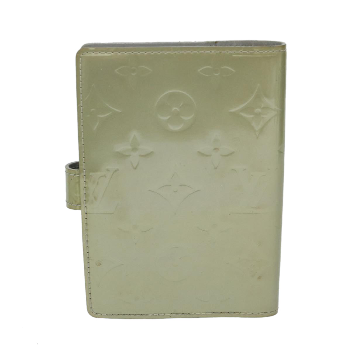 Louis Vuitton Agenda Pm Grey Patent Leather Wallet