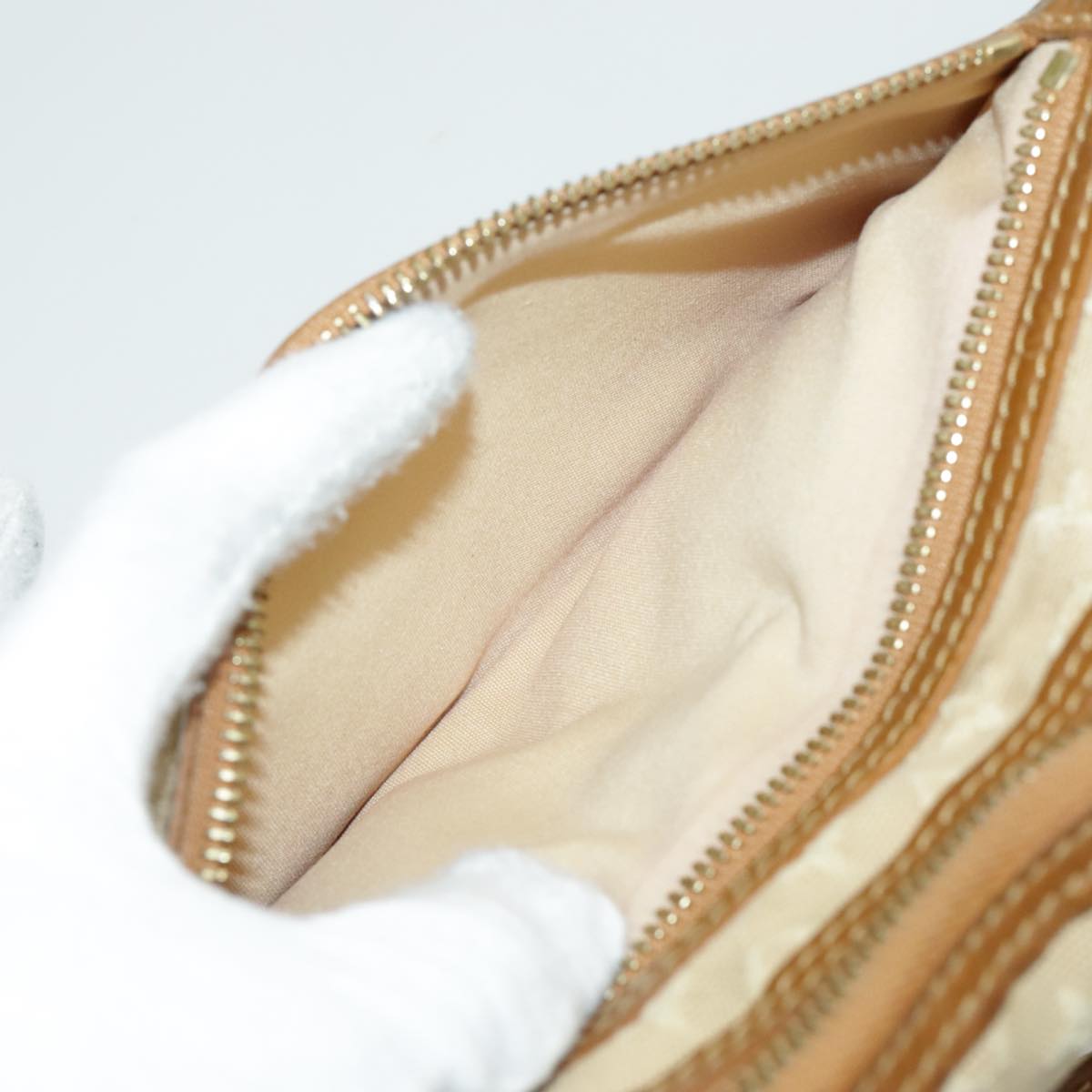 Louis Vuitton Catherine Beige Canvas Shoulder Bag