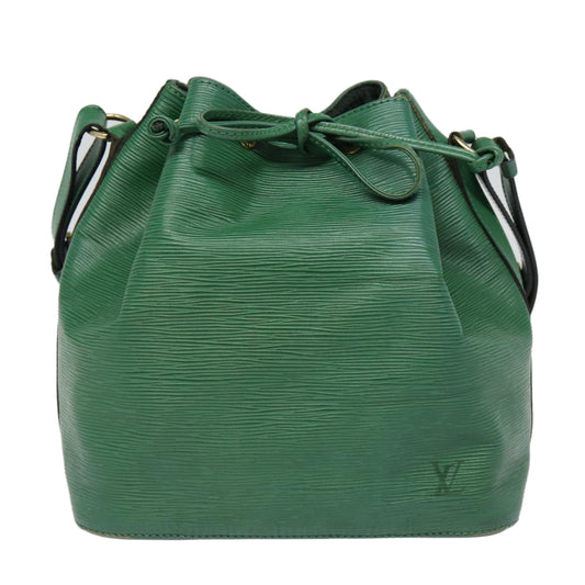 Louis Vuitton Noé Green Leather Shoulder Bag